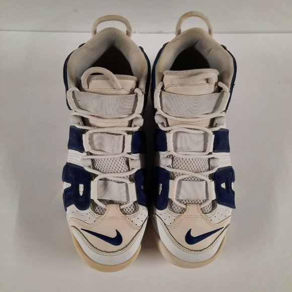 Nike Air More Uptempo Knicks Mens Size 8.5 Blue White Sneakers Shoes 2017 Pippen - Picture 8 of 11
